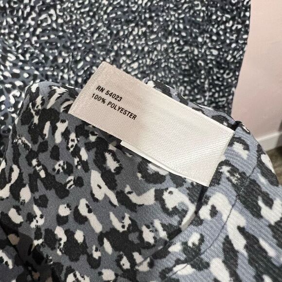 NWTs GAP Gray and Black Animal Print Satin Sheath Mini Dress Women Size 6 - Picture 5 of 5